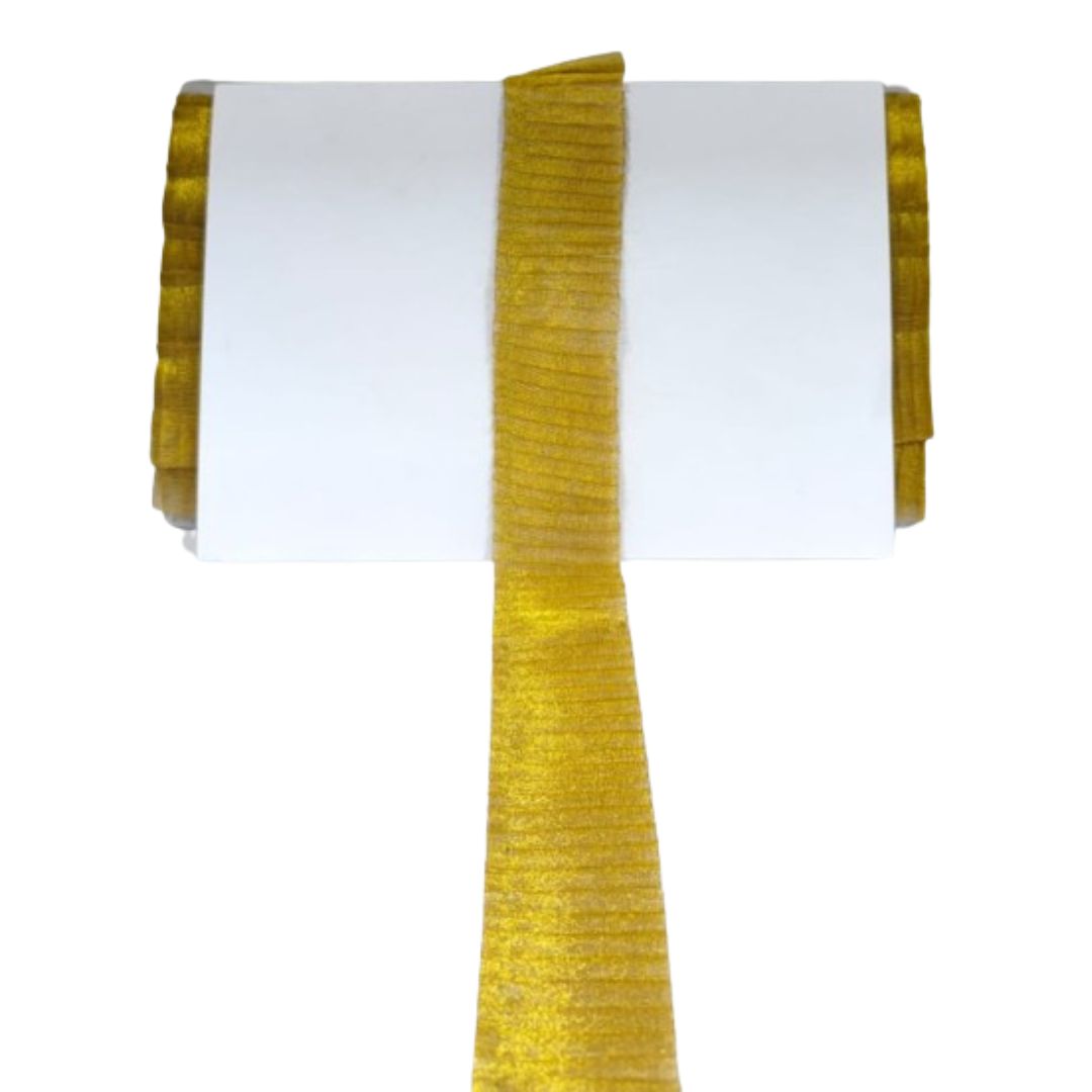 Gold scarf on a white background