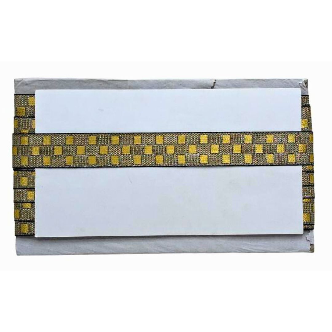 Foldable wallet with a checkered band on a white background