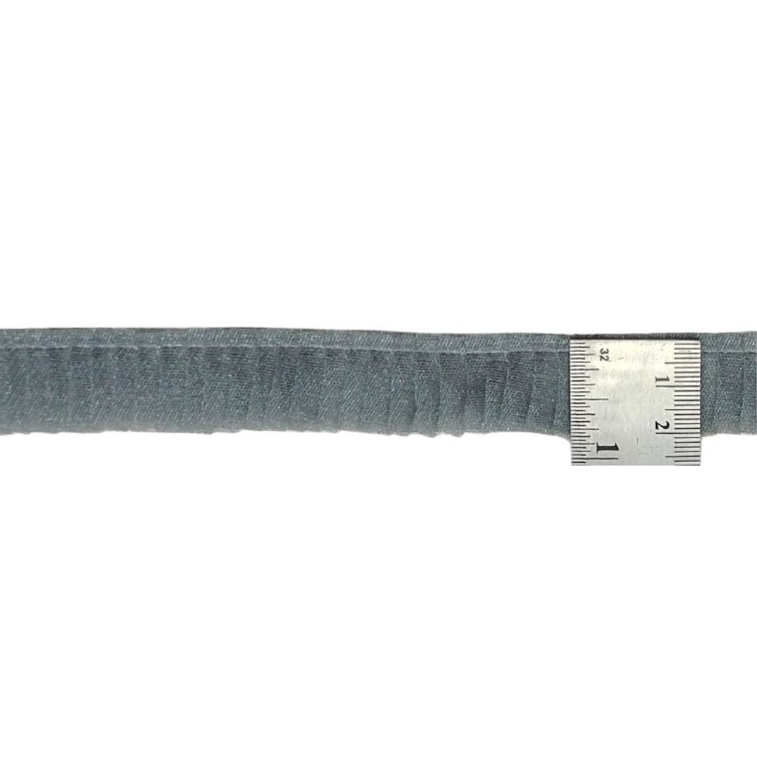 Gray belt with a metal buckle on a white background