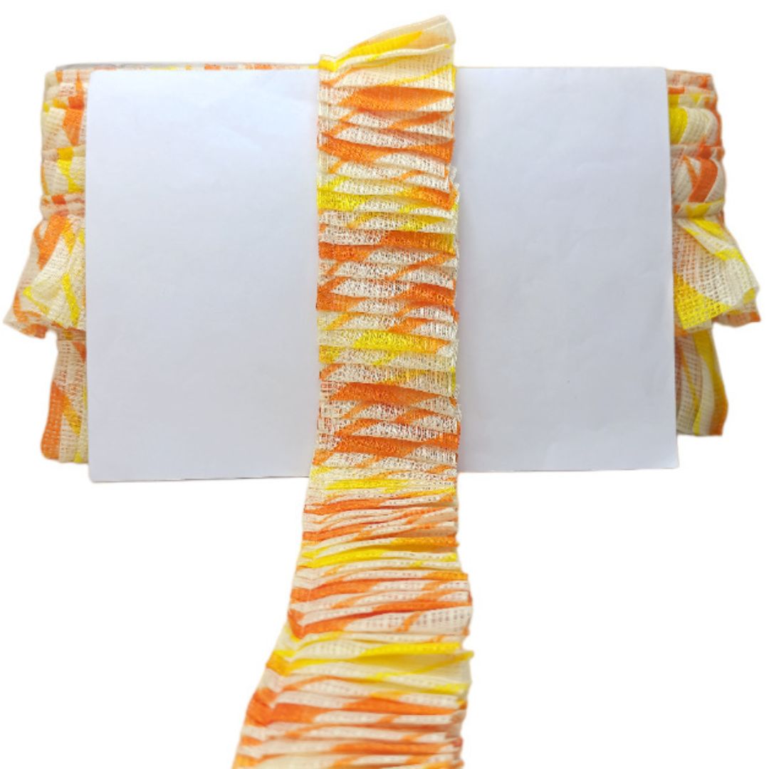 Colorful striped headband on a white background