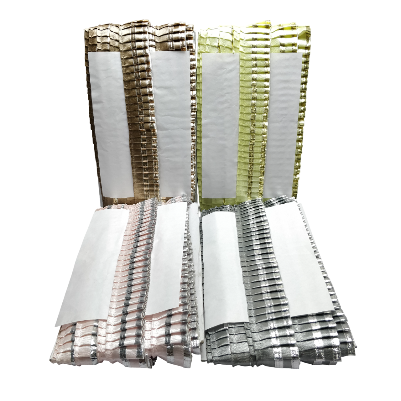 Kurlz 2 Line Satin Silk with Fancy Gota Patti Exclusive Frill For Ladoo Gopal Poshak, Jhulas, Singhasan, DIY Bags, Belts, Art & Craft | Size: 9 Yards