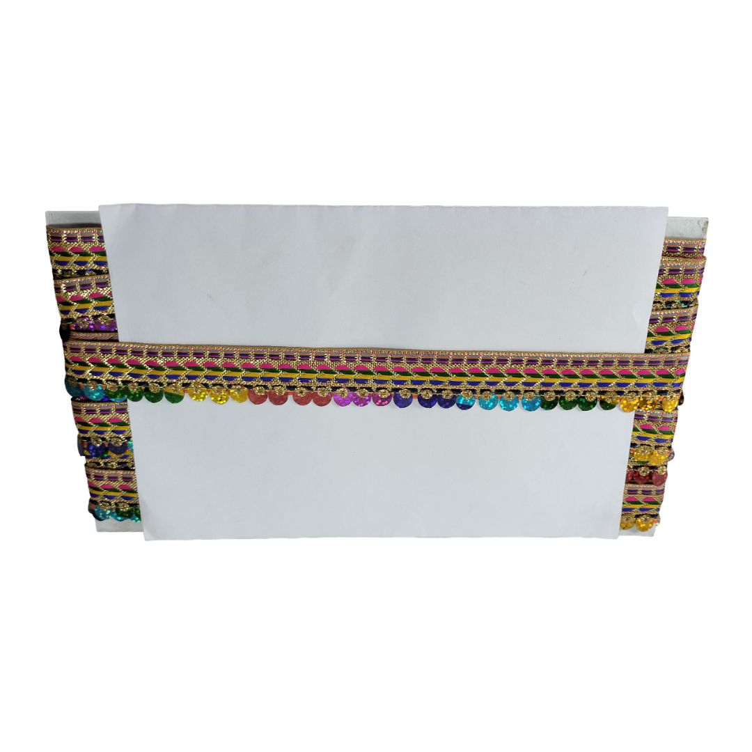 Decorative box with colorful patterns on a white background