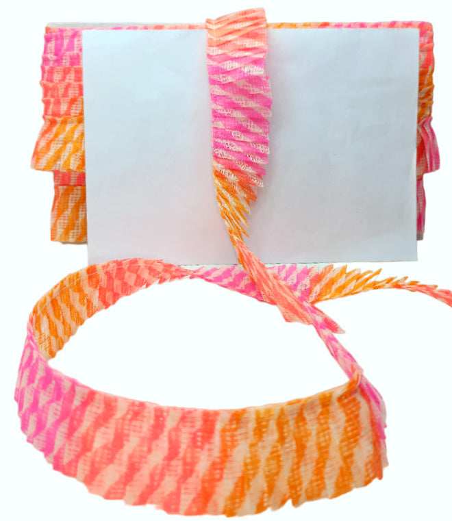 Colorful striped headband on a white background