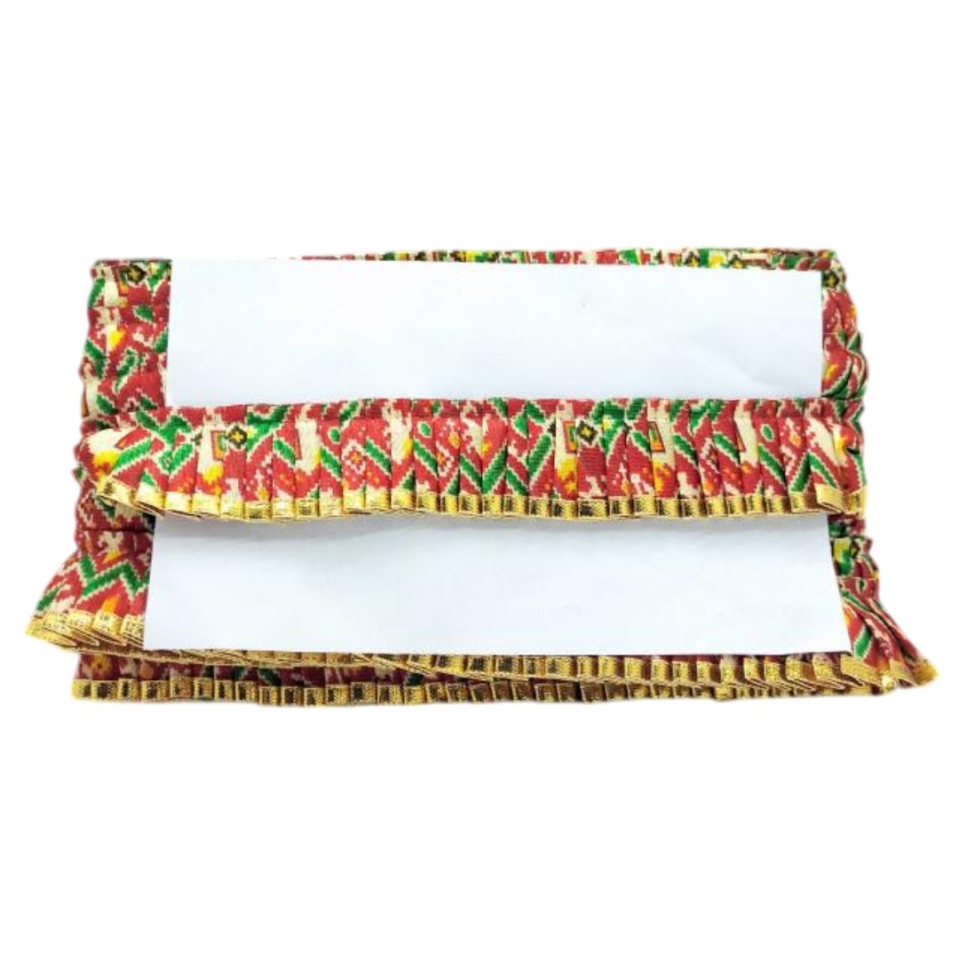 Colorful fabric with a pattern on a white background