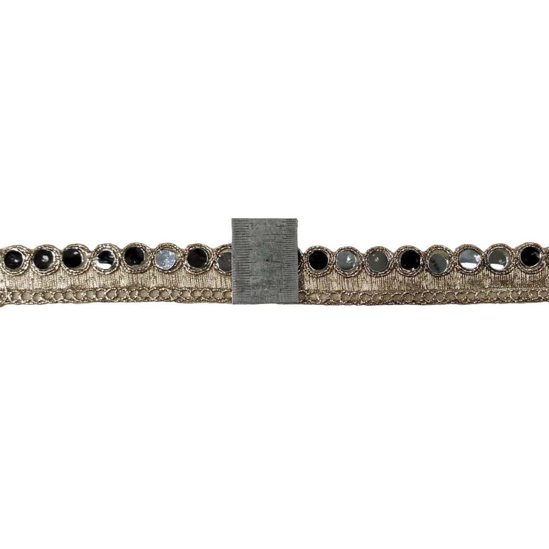 Belt with decorative stones on a white background