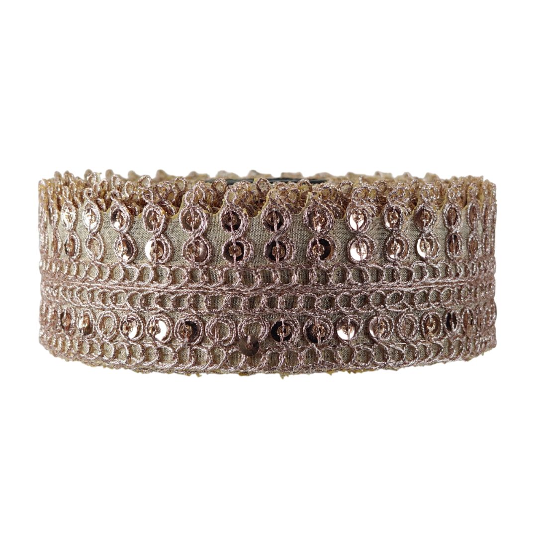 Decorative headband with sequins on a white background