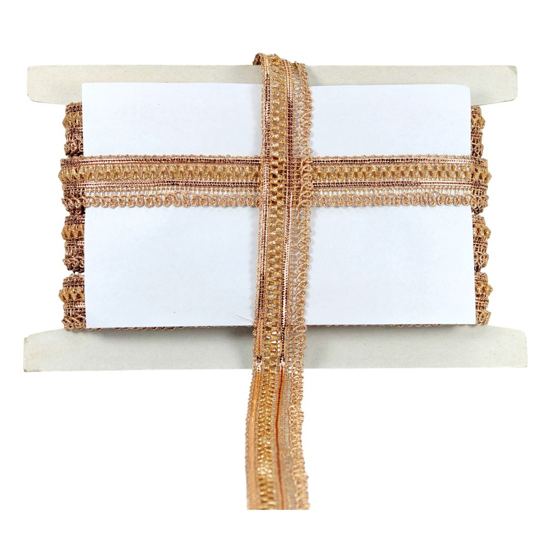 White card with gold ribbon on a white background