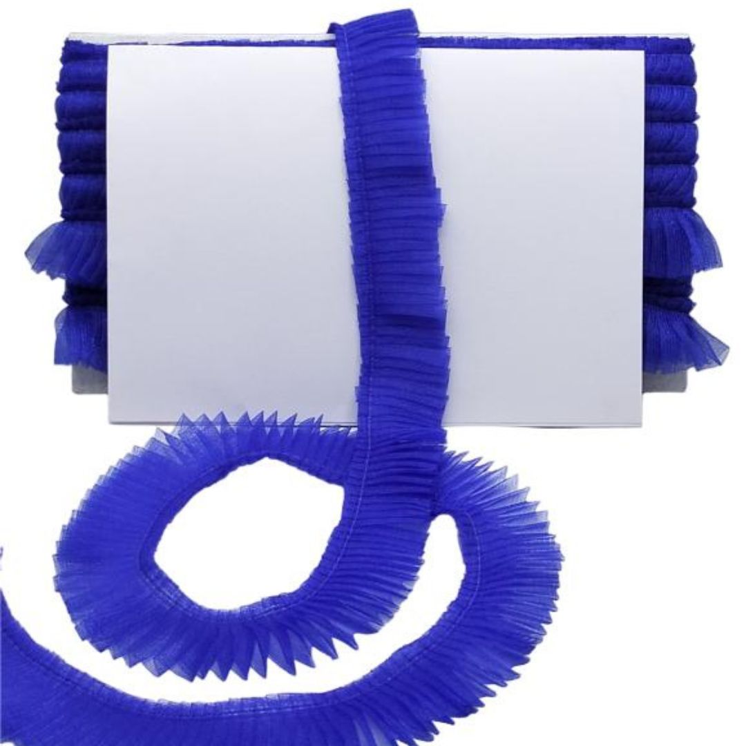 Blue coil hose on a white background
