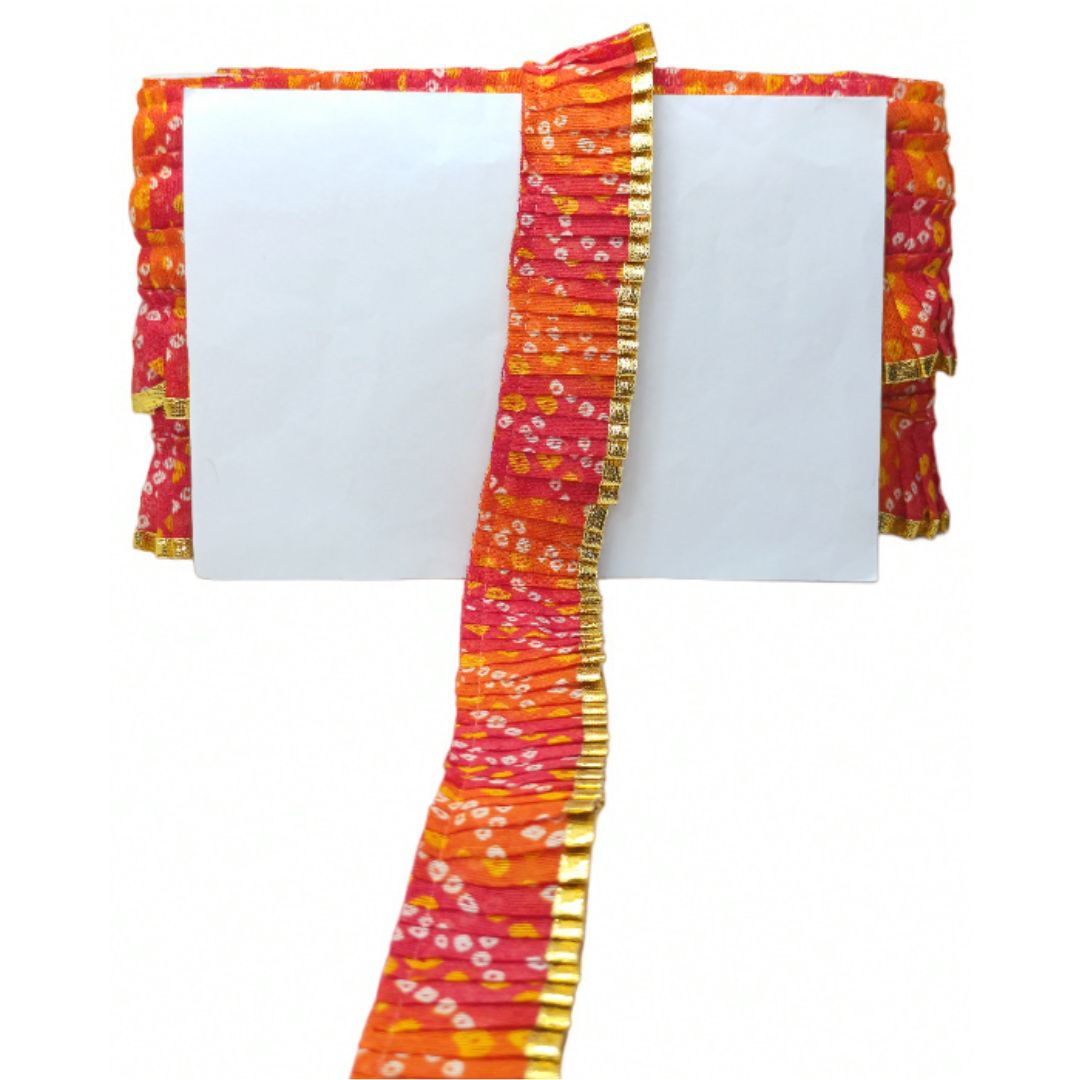 Colorful fabric with a floral pattern on a white background