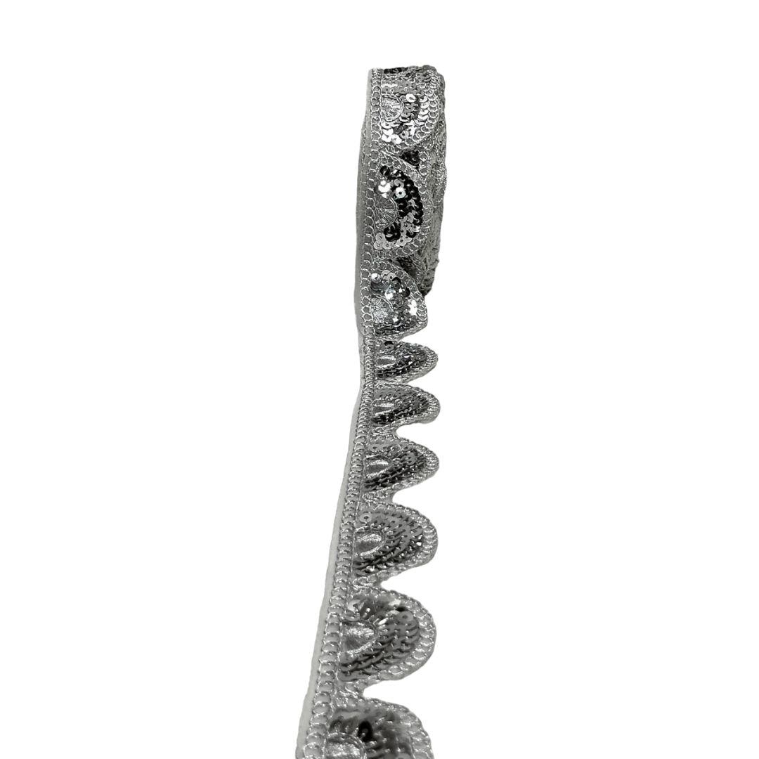 Water Gold Sequence Pankhi Lace