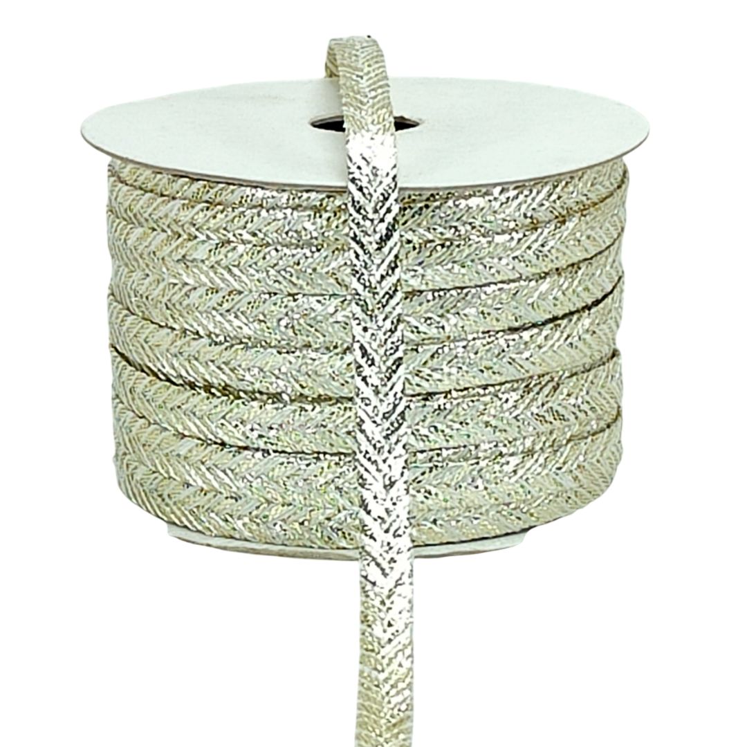 Spool of braided rope on a white background