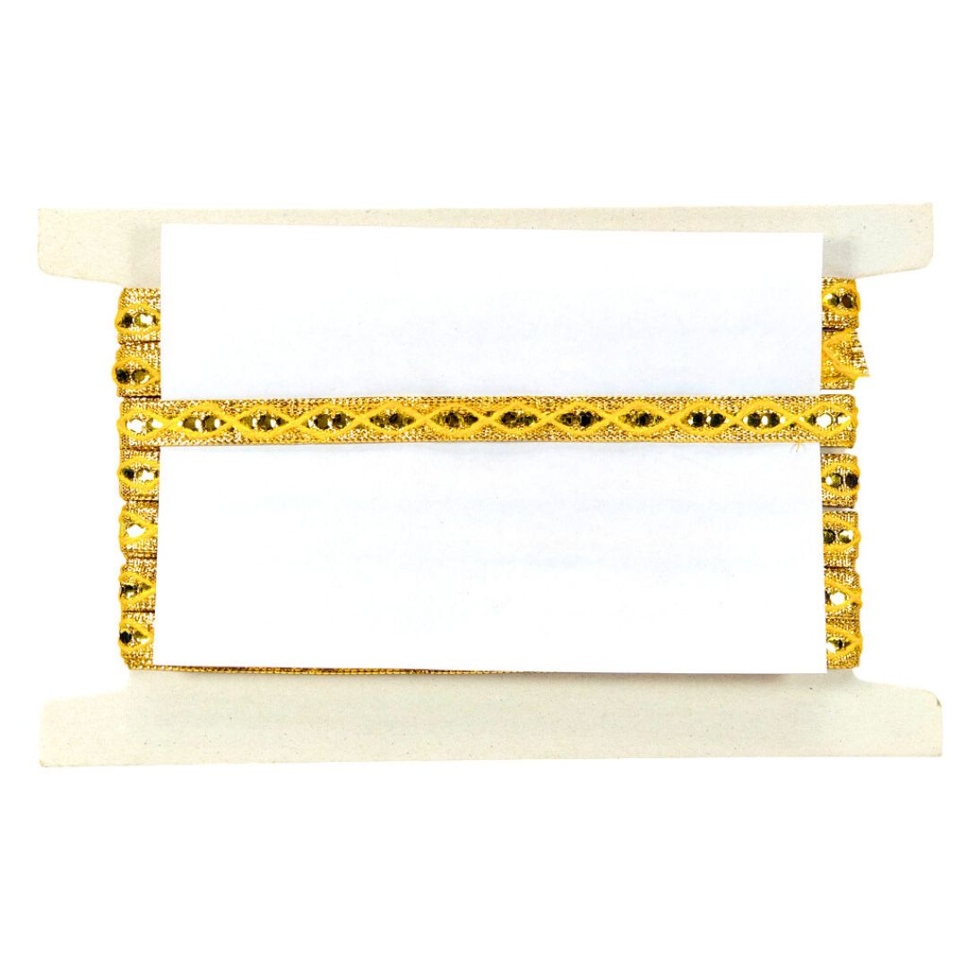 Gold bracelet with black stones on a white background