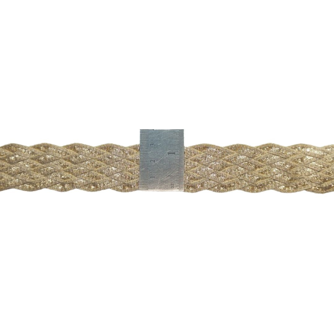 Textured beige belt with a blue buckle on a white background